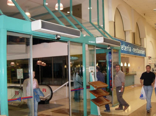 Cortina de aire comercial